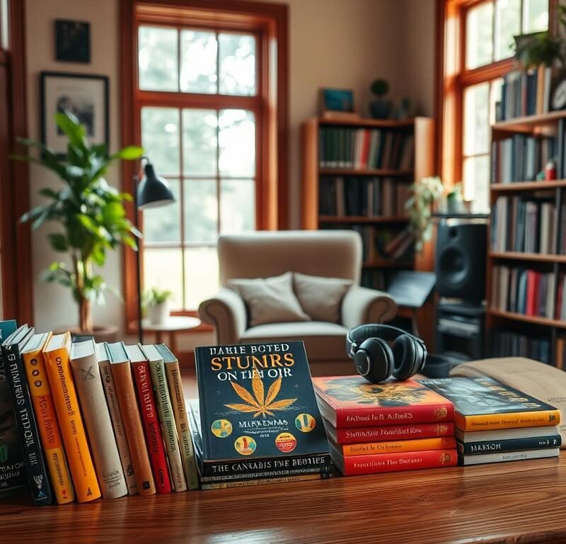 cannabis audiobooks, weed stories, stoner listening, relaxing cannabis reads