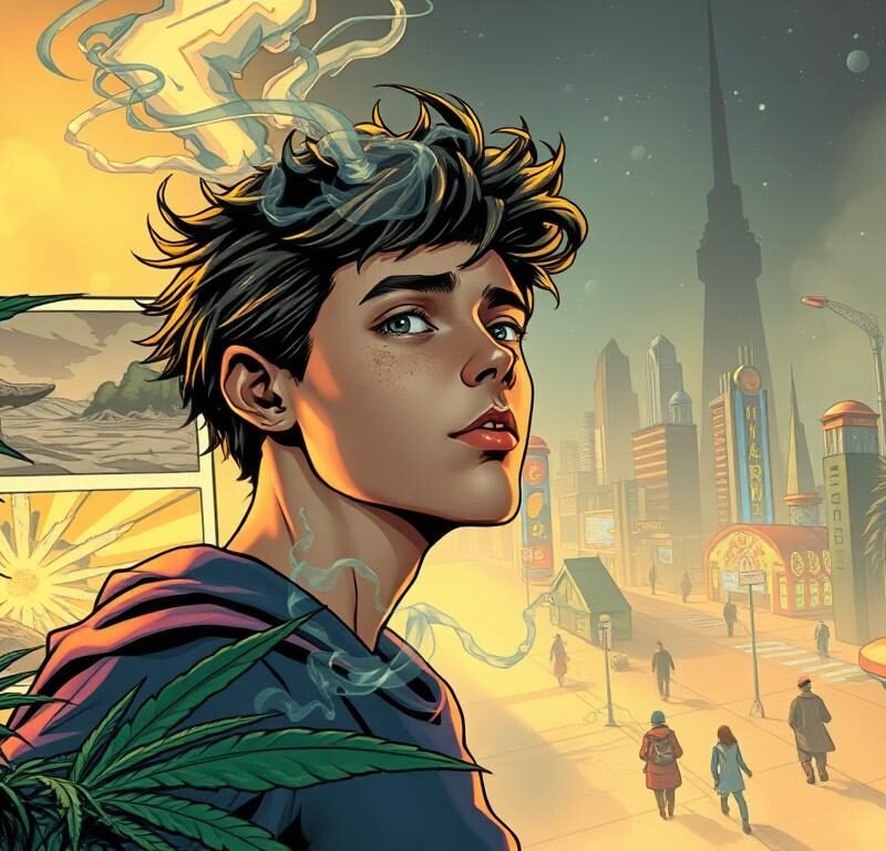 cannabis graphic novels, weed comics, stoner illustrations