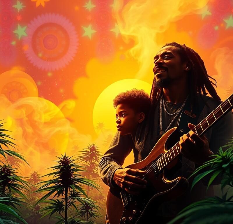 cannabis music influence, weed songs, stoner anthems, Bob Marley cannabis