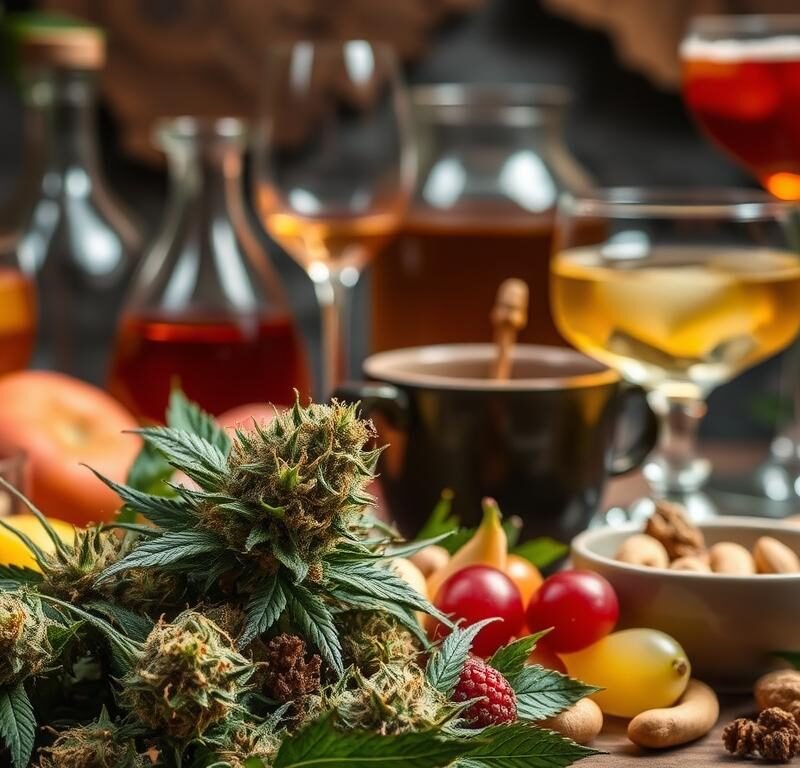 cannabis pairings, weed and food, stoner dining tips, cannabis drink recipes